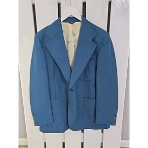 Levi's Panatela Men's Sport Coat Retro Blazer Two Button Blue 40R Old Money